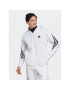 adidas Bluză Future Icons 3-Stripes Full-Zip Hoodie IC8258 Alb Regular Fit - Pled.ro