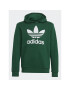 adidas Bluză Trefoil Hoodie IB9984 Verde Regular Fit - Pled.ro