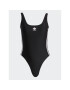 adidas Costum de baie Adicolor 3-Stripes Swimsuit HS5391 Negru Slim Fit - Pled.ro