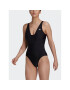 adidas Costum de baie Iconisea 3-Stripes Swimsuit HI1082 Negru Fitted Fit - Pled.ro