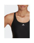 adidas Costum de baie Mid 3-Stripes Swimsuit HA5993 Negru - Pled.ro