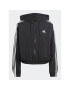 adidas Geacă de vânt Essentials 3-Stripes Woven Windbreaker HT3399 Negru Loose Fit - Pled.ro