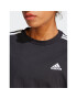 adidas Rochie de zi Essentials 3-Stripes Single Jersey Boyfriend Tee Dress HR4923 Negru Loose Fit - Pled.ro