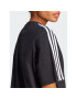 adidas Rochie de zi Essentials 3-Stripes Single Jersey Boyfriend Tee Dress HR4923 Negru Loose Fit - Pled.ro