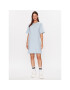 adidas Rochie de zi Essentials 3-Stripes Single Jersey Boyfriend Tee Dress IL3315 Albastru Loose Fit - Pled.ro