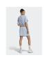 adidas Rochie de zi Essentials 3-Stripes Single Jersey Boyfriend Tee Dress IL3315 Albastru Loose Fit - Pled.ro