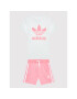 adidas Set tricou și pantaloni scurți sport adicolor HK2969 Alb Regular Fit - Pled.ro