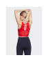 adidas Top AEROREADY Hyperglam Crop Tank Top IB4083 Roșu - Pled.ro