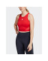 adidas Top AEROREADY Hyperglam Crop Tank Top IB4083 Roșu - Pled.ro