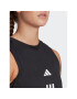 adidas Top Train Essentials Train Cotton 3-Stripes Crop HR7847 Negru Loose Fit - Pled.ro