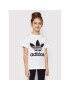 adidas Tricou adicolor Trefoil H25246 Alb Regular Fit - Pled.ro