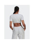 adidas Tricou Crop Loungewear HL9130 Gri Regular Fit - Pled.ro