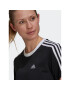 adidas Tricou Essentials 3-Stripes GS1379 Negru Loose Fit - Pled.ro