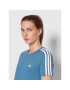 adidas Tricou Essentials 3-Stripes HF7238 Albastru Slim Fit - Pled.ro