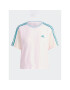 adidas Tricou Essentials 3-Stripes IM0364 Roz Loose Fit - Pled.ro