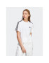 adidas Tricou Essentials 3-Stripes Single Jersey Crop Top HR4915 Alb Loose Fit - Pled.ro