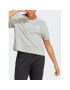 adidas Tricou Essentials 3-Stripes Single Jersey Crop Top HR4916 Gri Loose Fit - Pled.ro