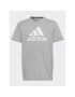 adidas Tricou Essentials Big Logo Cotton T-Shirt HR6379 Gri Regular Fit - Pled.ro