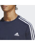 adidas Tricou Essentials Single Jersey 3-Stripes T-Shirt IC9335 Albastru Regular Fit - Pled.ro