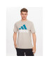 adidas Tricou Essentials Single Jersey Big Logo T-Shirt IJ8575 Bej Regular Fit - Pled.ro