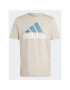 adidas Tricou Essentials Single Jersey Big Logo T-Shirt IJ8575 Bej Regular Fit - Pled.ro