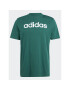 adidas Tricou Essentials Single Jersey Linear Embroidered Logo T-Shirt IJ8658 Verde Regular Fit - Pled.ro