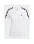 adidas Tricou Essentials Slim 3-Stripes T-Shirt GL0783 Alb Slim Fit - Pled.ro