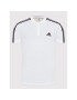 adidas Tricou polo Aeroready Essentials Pique Embroidered Small Logo 3-Stripes GK9138 Alb Regular Fit - Pled.ro