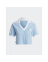 adidas Tricou polo Crop Polo Shirt IP3756 Albastru - Pled.ro