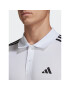 adidas Tricou polo Train Essentials Piqué 3-Stripes Training Polo Shirt IB8109 Alb Regular Fit - Pled.ro