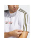 adidas Tricou Sport Optimist 3-Stripes Sportswear Graphic T-Shirt (Short Sleeve) HT3025 Alb Regular Fit - Pled.ro