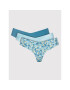 aerie Set 3 perechi de chiloți tanga 077-8445-7357 Albastru - Pled.ro