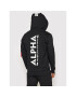 Alpha Industries Bluză Back Print Zip 128342 Negru Regular Fit - Pled.ro