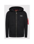 Alpha Industries Bluză Back Print Zip 128342 Negru Regular Fit - Pled.ro