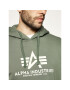 Alpha Industries Bluză Basic 178312 Verde Regular Fit - Pled.ro