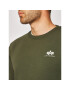 Alpha Industries Bluză Basic 188307 Verde Regular Fit - Pled.ro