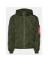 Alpha Industries Geacă din puf Logo 108107 Verde Regular Fit - Pled.ro