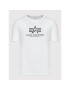 Alpha Industries Tricou Basic Reflective Print 100501RP Alb Regular Fit - Pled.ro