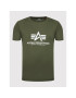 Alpha Industries Tricou Basic Reflective Print 100501RP Verde Regular Fit - Pled.ro