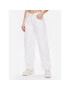 BDG Urban Outfitters Pantaloni din material BDG LOGAN CINCH WHITE 76473347 Alb Relaxed Fit - Pled.ro