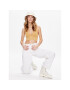 BDG Urban Outfitters Pantaloni din material BDG LOGAN CINCH WHITE 76473347 Alb Relaxed Fit - Pled.ro