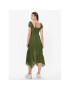 BDG Urban Outfitters Rochie de vară BDG CARMEN BOHEMIA MIDI 76476704 Verde Basic Fit - Pled.ro