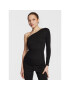 Calvin Klein Bluză Q-Nova One Shoulder K20K205044 Negru Slim Fit - Pled.ro