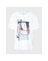 Calvin Klein Curve Tricou Inclu Photo Print K20K205462 Alb Regular Fit - Pled.ro