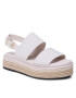 Calvin Klein Espadrile Flatform Wedge HW0HW01497 Écru - Pled.ro