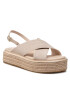 Calvin Klein Espadrile Flatform Wedge Sndl He HW0HW00688 Bej - Pled.ro