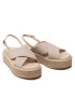 Calvin Klein Espadrile Flatform Wedge Sndl He HW0HW00688 Bej - Pled.ro