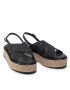 Calvin Klein Espadrile Flatform Wedge Sndl He HW0HW00688 Negru - Pled.ro