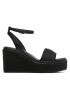 Calvin Klein Espadrile Wedge 50Hh W/Hw HW0HW01490 Negru - Pled.ro