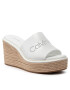 Calvin Klein Espadrile Wedge Mule 50 Perf HW0HW00820 Alb - Pled.ro